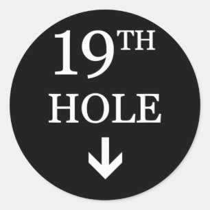 Sticker Rond Golf du 19e trou de flèche