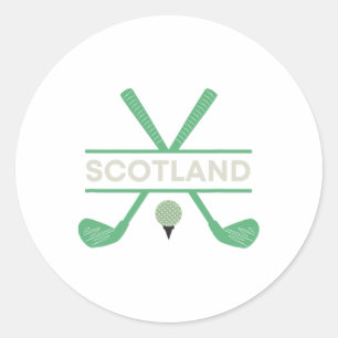 Sticker Rond Golf En Écosse