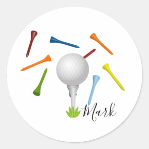 Sticker Rond Golf et Colorful