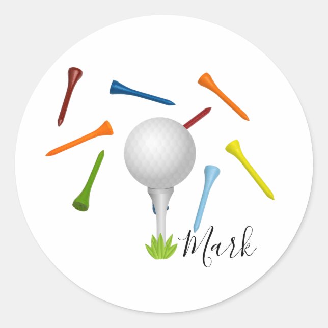 Sticker Rond Golf et Colorful (Devant)