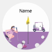 Golf Femme avec panier et boule Thème pourpre
