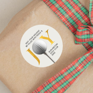 Sticker Rond Golf Joy & Peace Christmas
