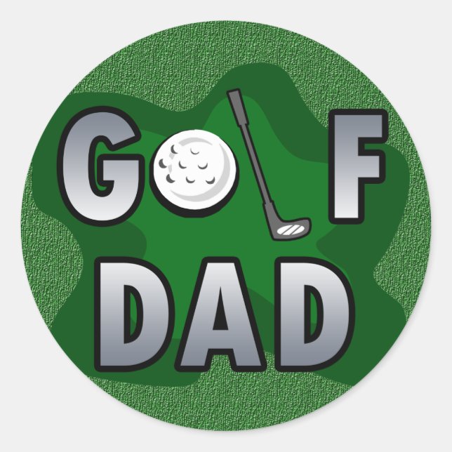 Sticker Rond Golf Papa (Devant)