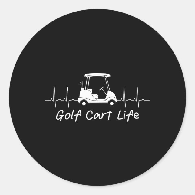 Sticker Rond Golf Part Life Amusante Plaisanterie Parodie Golfi (Devant)