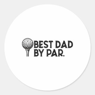 Sticker Rond Golf pour papa meilleur papa par Par Fête des père