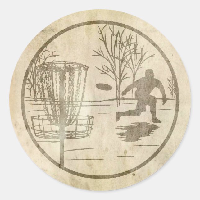 Sticker Rond Golf sur disque (Devant)