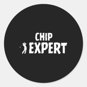 Sticker Rond Golf Terminologie Golf Chip Shot Swing Expert