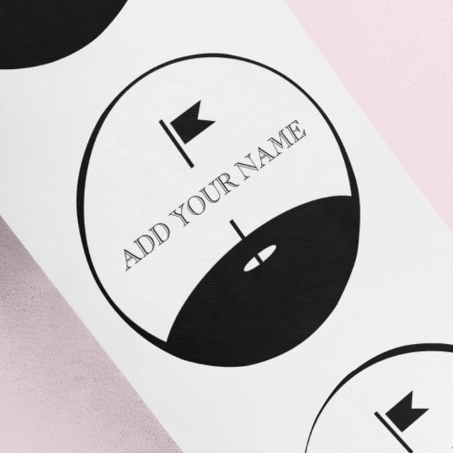 Sticker Rond Golf Texte Personnalisé (Créateur téléchargé)