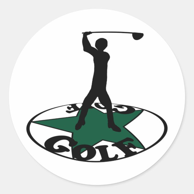 Sticker Rond Golf - un jeu merveilleux (Devant)
