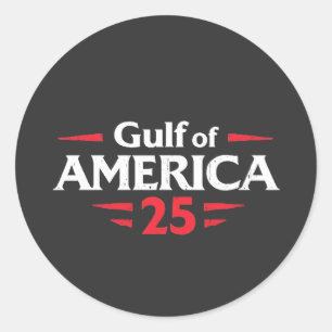 Sticker Rond Golfe d'Amérique Patriotique Américain Drapeau Tru