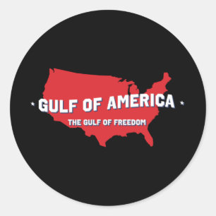 Sticker Rond Golfe De L'Amérique Le Golfe De La Liberté
