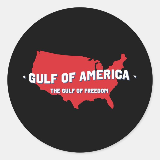 Sticker Rond Golfe De L'Amérique Le Golfe De La Liberté (Devant)