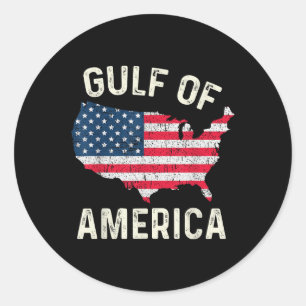 Sticker Rond Golfe De L'Usa Amusante Amérique Golfe Du Mexique 