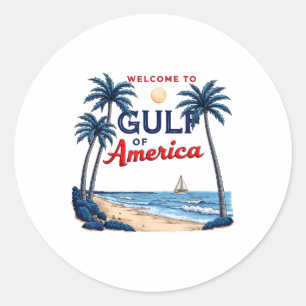 Sticker Rond Golfe De Usa America Est 2025 Palm Beach Américain