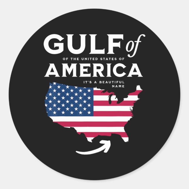 Sticker Rond Golfe des États-Unis Amérique 1 (Devant)