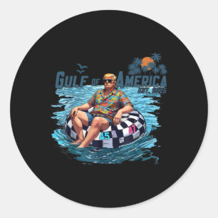 Sticker Rond Golfe Des États-Unis Amérique Est 2025 Funny Trump