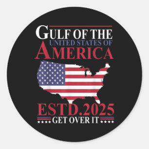 Sticker Rond Golfe Des États-Unis Amérique Estd 2025 Relever Le
