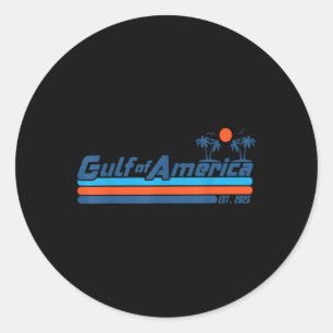 Sticker Rond Golfe des États-Unis d'Amérique Est 2025 Rétro Vin