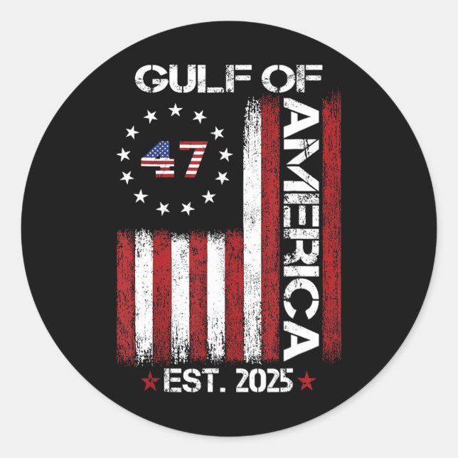 Sticker Rond Golfe Des Etats-Unis Est 2025 (Devant)