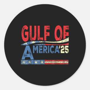 Sticker Rond Golfe Des Etats-Unis - Golfe Du Mexique 2025 1