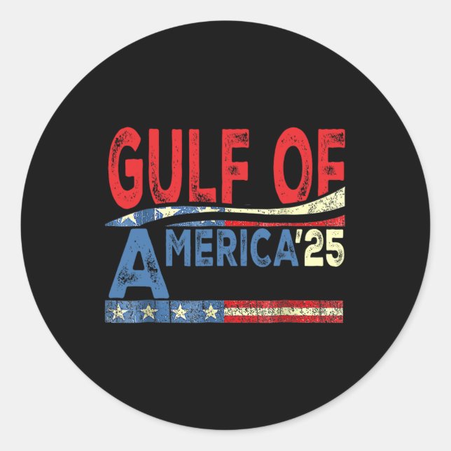 Sticker Rond Golfe Des Etats-Unis - Golfe Du Mexique 2025 1 (Devant)