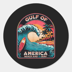 Sticker Rond Golfe Des États-Unis Trump 2025