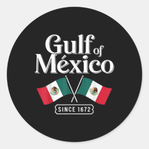 Sticker Rond Golfe Du Mexique Depuis 1672 Trump Vintage Rétro 2