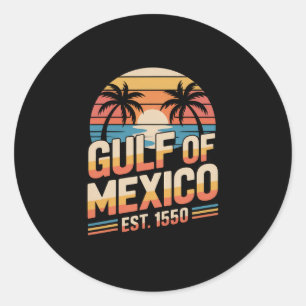 Sticker Rond Golfe du Mexique Env. 1550 Amoureux de la Plage Va