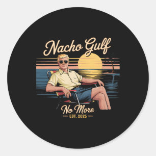 Sticker Rond Golfe Nacho plus de drôle de vacances Trump 2025 É