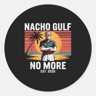 Sticker Rond Golfe Nacho Plus de Vacances Drôles Trump 2025 Éta