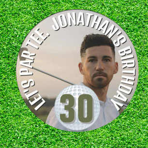 Sticker Rond Golfeur photo moderne