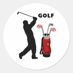 Sticker Rond Golfeurs