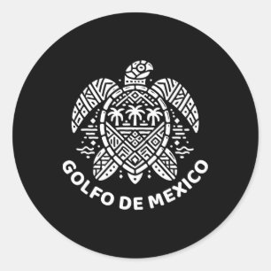 Sticker Rond Golfo De Mexico Viva Mexique Golfe Du Mexique Souv