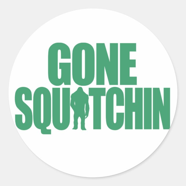 Sticker Rond Gone Squatchin (Devant)