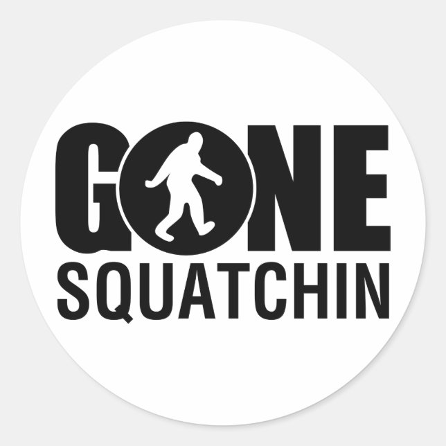 Sticker Rond Gone Squatchin (Devant)