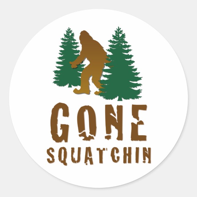 Sticker Rond Gone Squatchin (Devant)