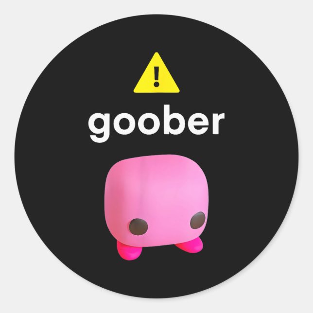 Sticker Rond Goober Funny Meme Ironic Weirore  (Devant)