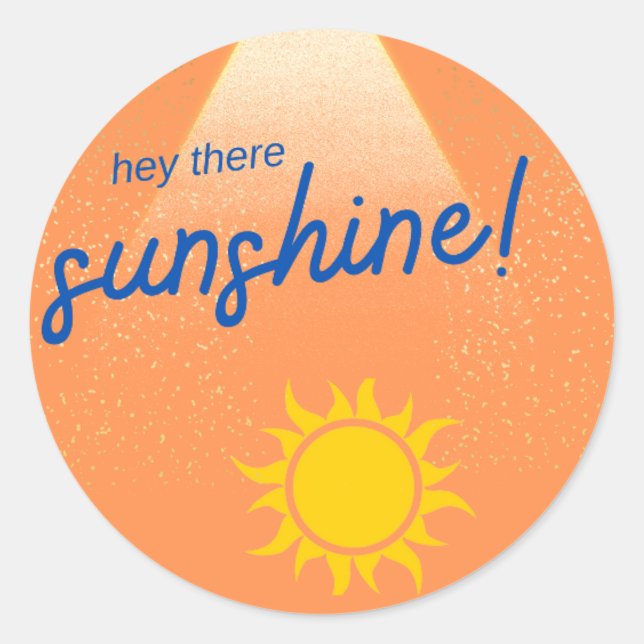 Sticker Rond good morning sunshine (Devant)