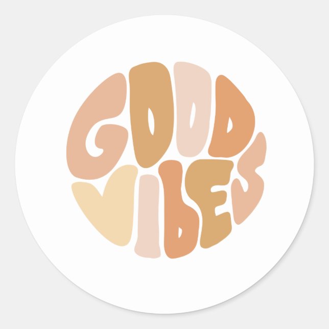 Sticker Rond Good Vibes (Devant)