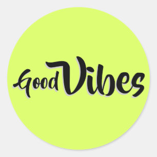 Sticker Rond Good Vibes