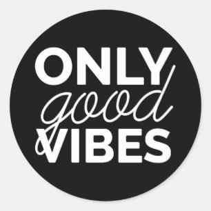 Sticker Rond Good Vibes uniquement
