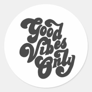 Sticker Rond Good Vibes uniquement