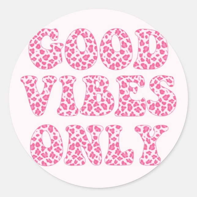 Sticker Rond Good Vibes uniquement - Filles VSCO Empreinte de l (Devant)