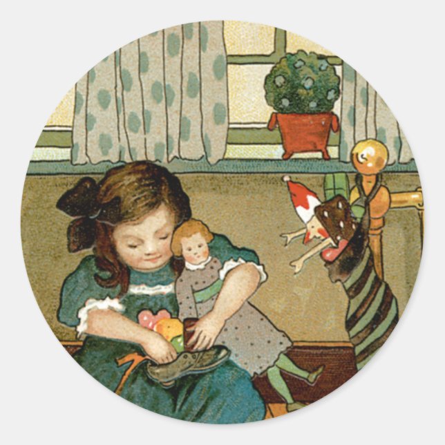 Sticker Rond Goodies de Noël (Devant)