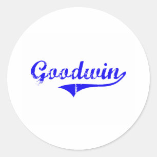 Sticker Rond Goodwin Nom de famille Style classique