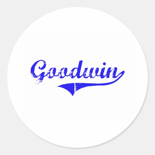 Sticker Rond Goodwin Nom de famille Style classique (Devant)