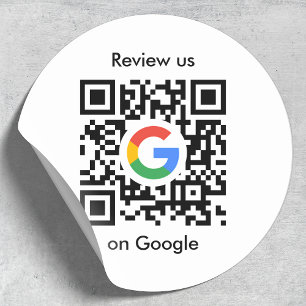 Sticker Rond Google Avis   Business Review Link QR Code