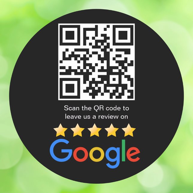 Sticker Rond Google Review QR Code Scan Me (Créateur téléchargé)