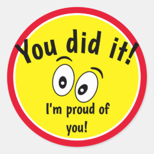 Sticker Rond Googly Eyes Colorful Enseignant Encouragement