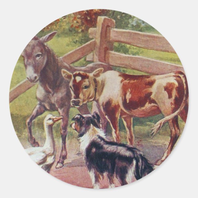 Sticker Rond Goose Avec Tous Ses Amis (Devant)